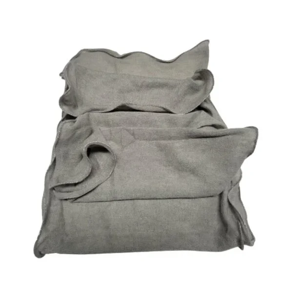 Grey Rectangular Scarf Winter Spring Fall Scarf - Picture 4 of 7